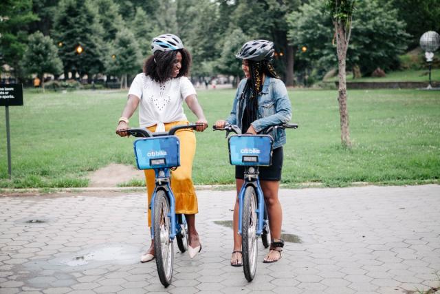 You women of color with Citi Bikes. 