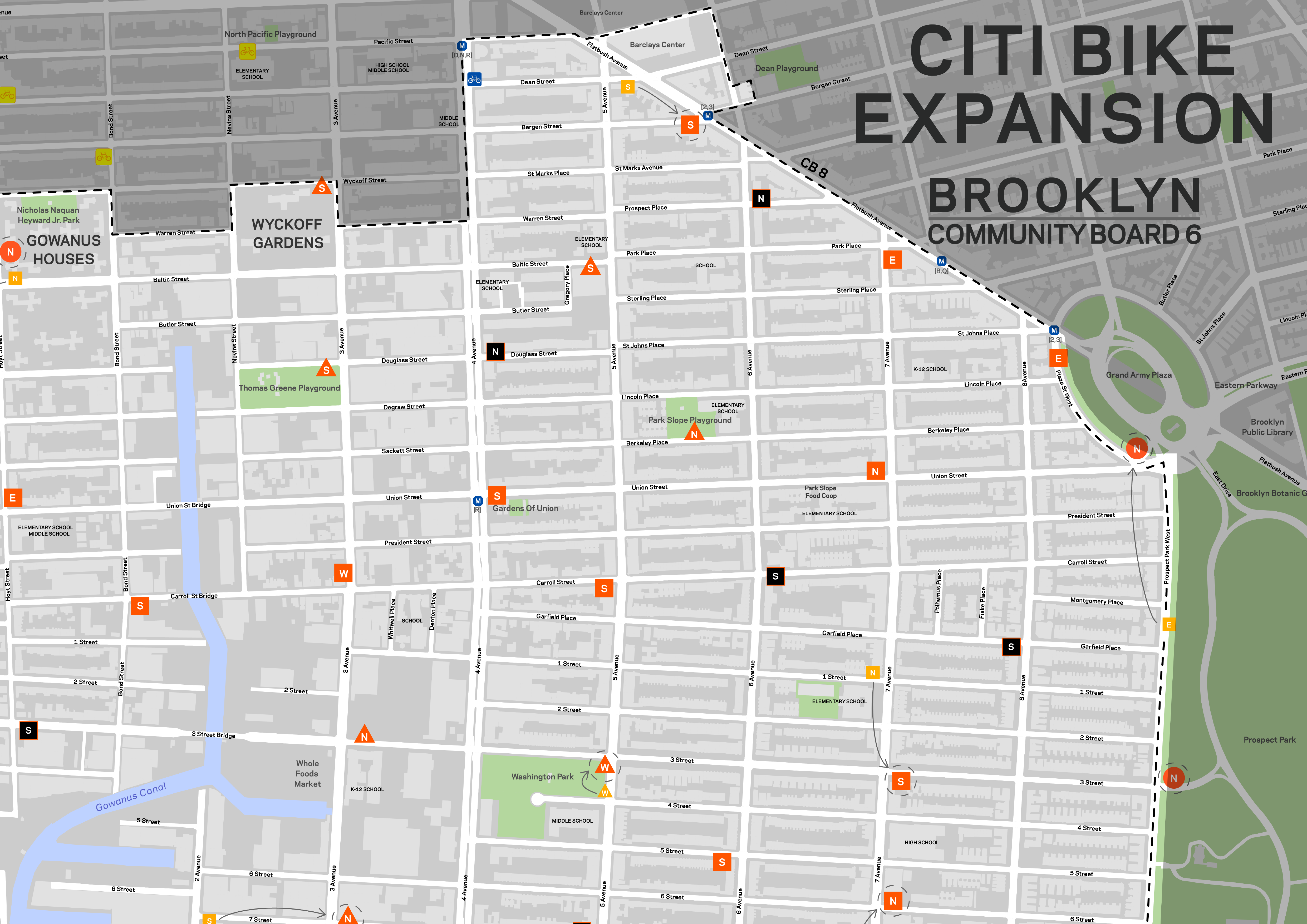 Final Map Released for Bike Share Expansion in Brooklyn CB6 