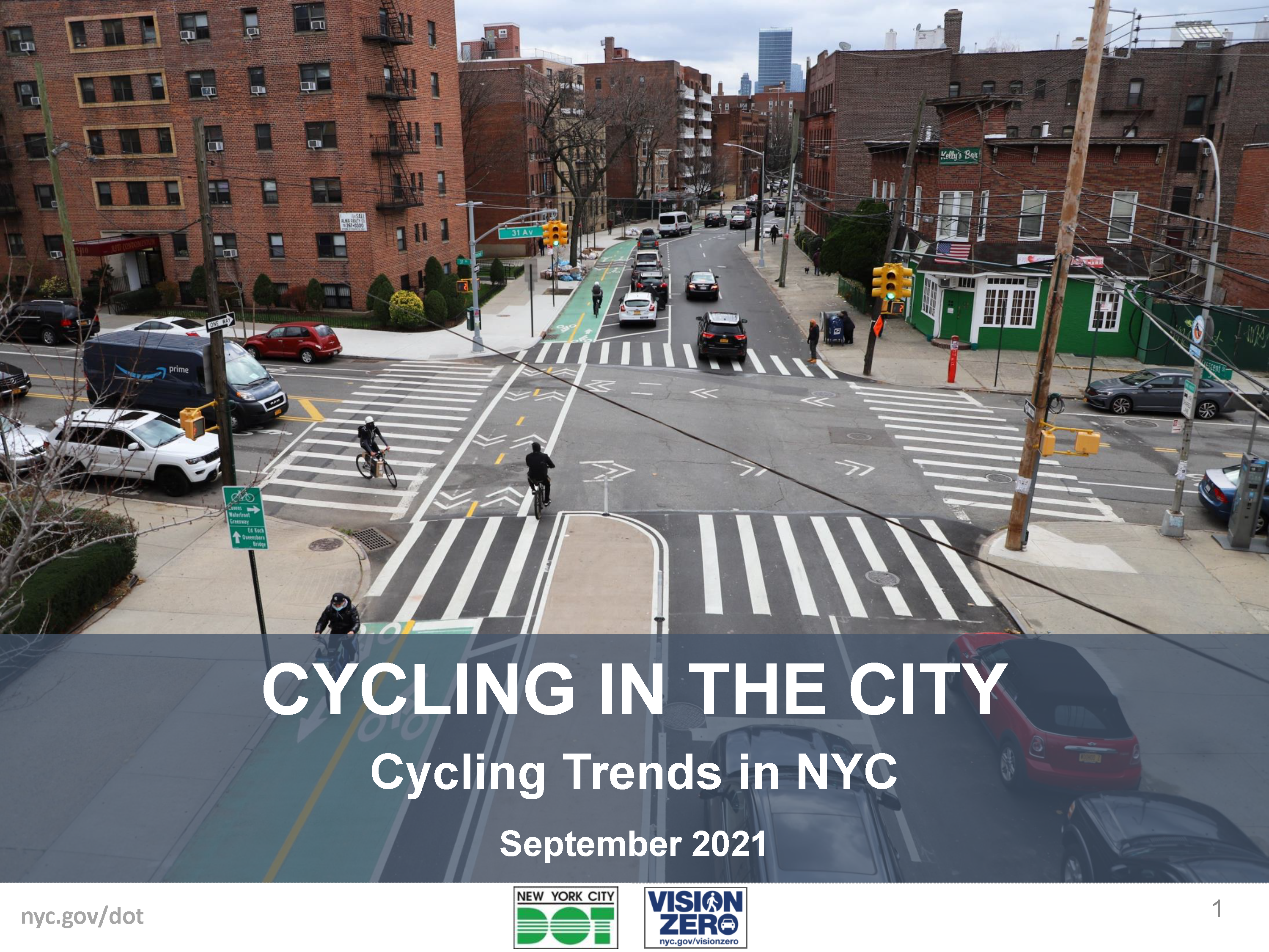 Cover slide of of "Cycling in the City", 2021 edition. 