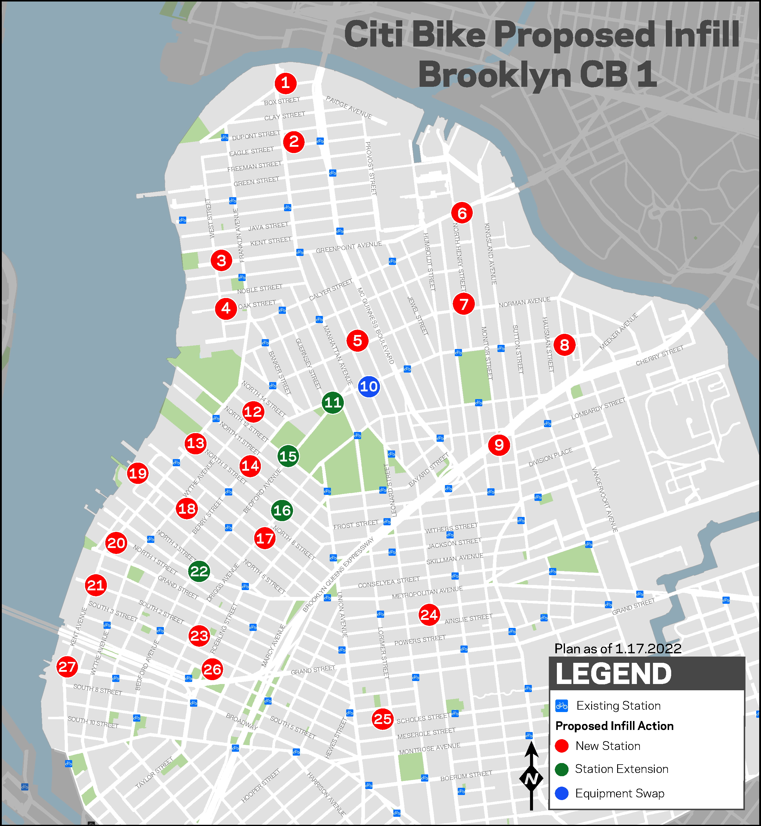 The map of stations locations in CB 9