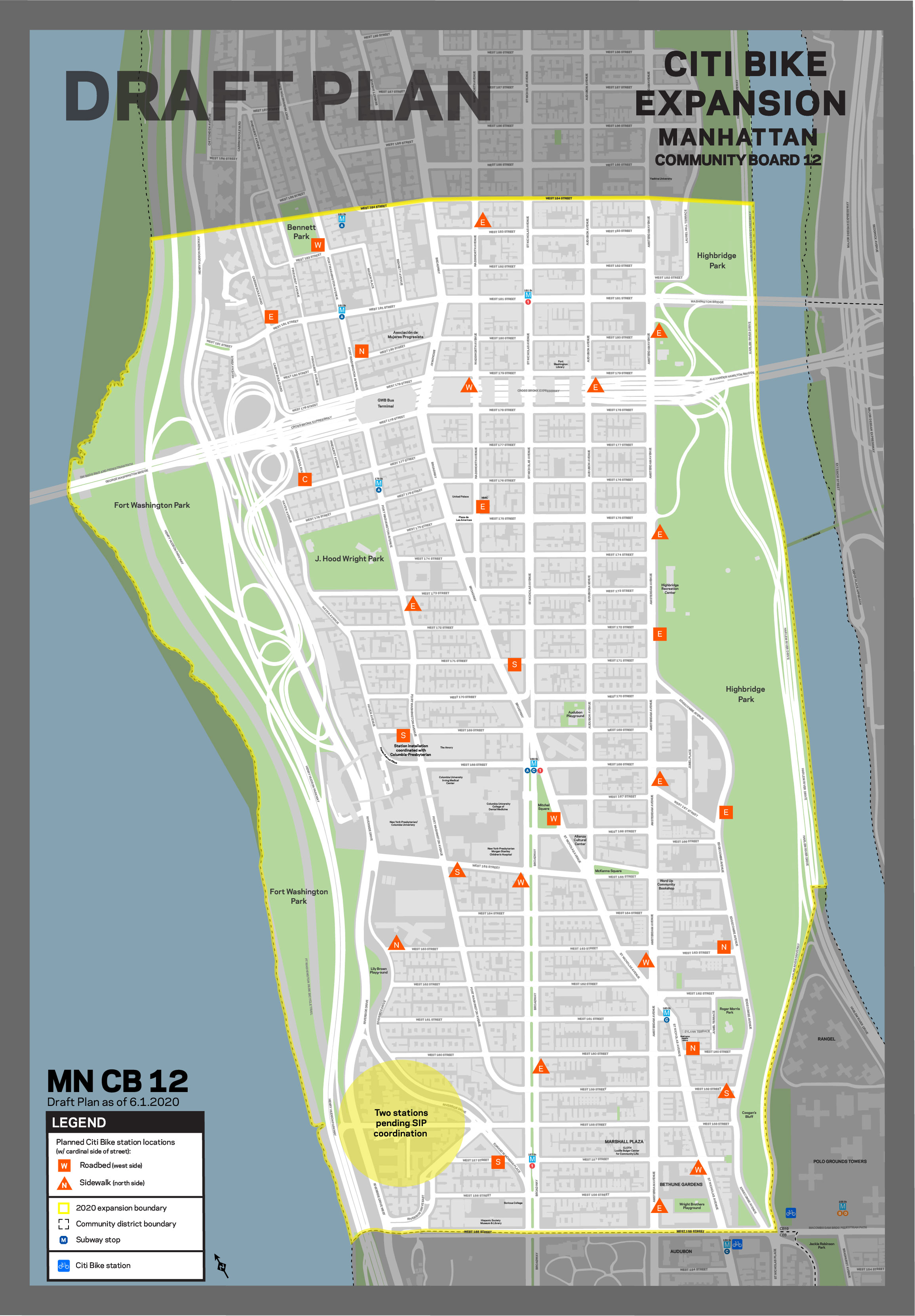 draft plan for Manhattan community board 12