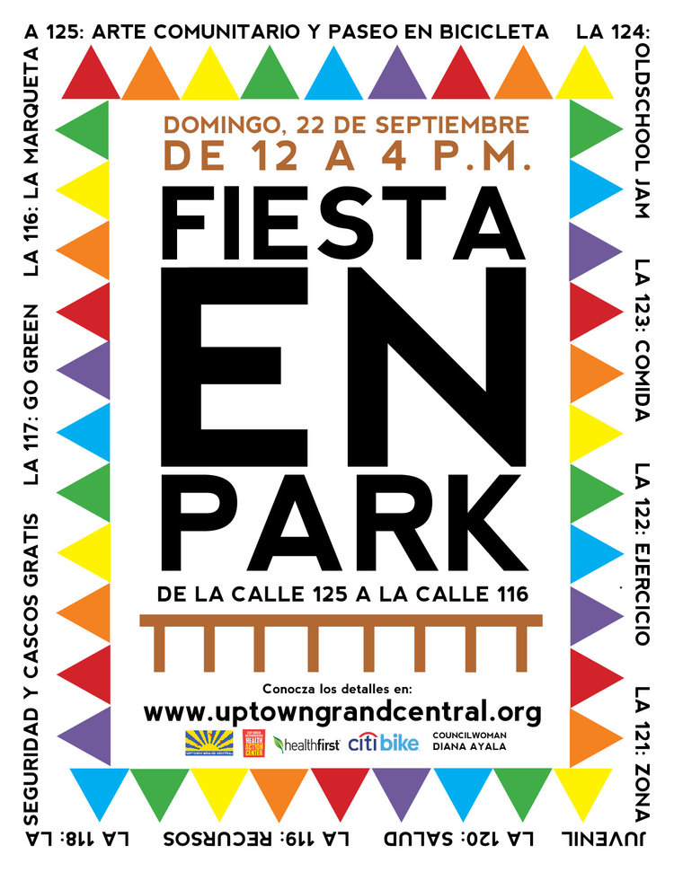 A Spanish Flyer for Party on Park. 