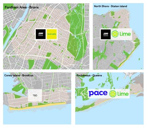 Dockless pilot service area maps